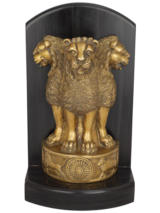 Brass Ashoka pillar Figurine (Height :9 Inches)