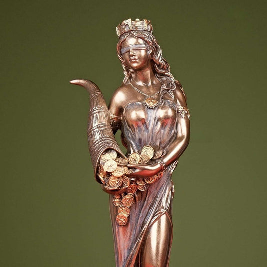 Resin Roman Goddess Fortuna (Height: 8inches)