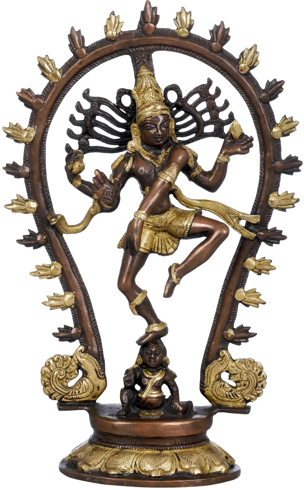 Brass Natraj Idol Dancing Shiva Idol Shiva Religious Statue Height 11 Inch