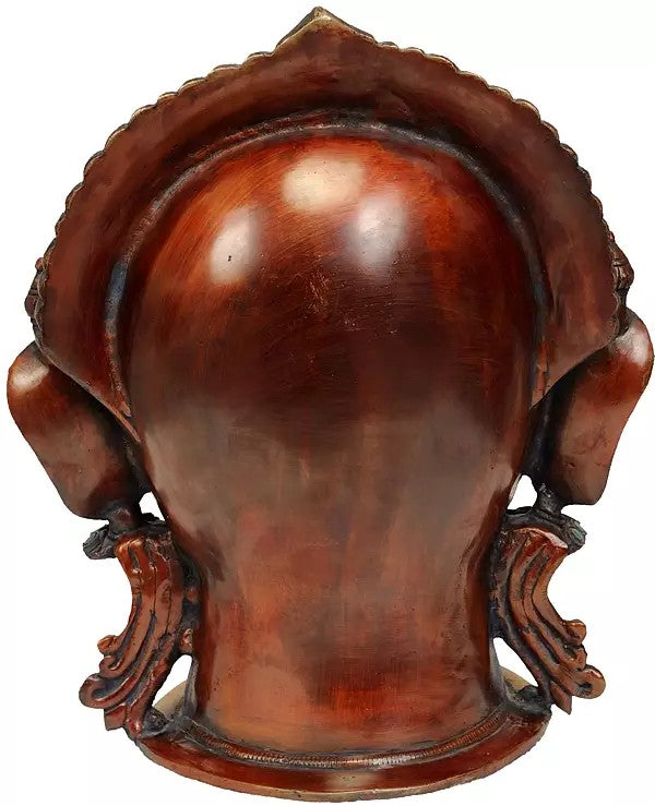 Brass Goddess Parvati (Uma) Head Idol (Height :12 Inches) Entryway Setting