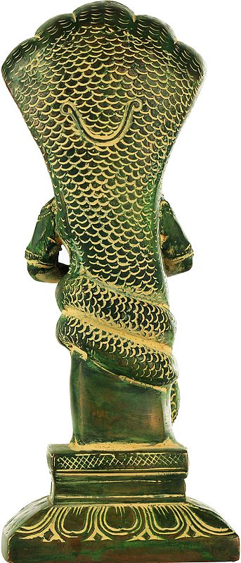Brass Green Chola Patanjali Idol (Height : 8 Inches) Study Setting