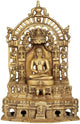 Brass Jain Tirthankara sculpture (Height: 12 inches)