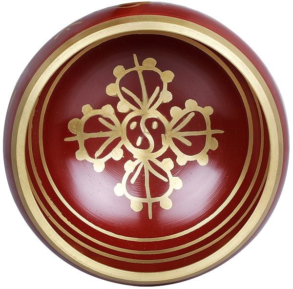 Brass Tibetan Buddhist Singing Bowl (Height: 7 cm)