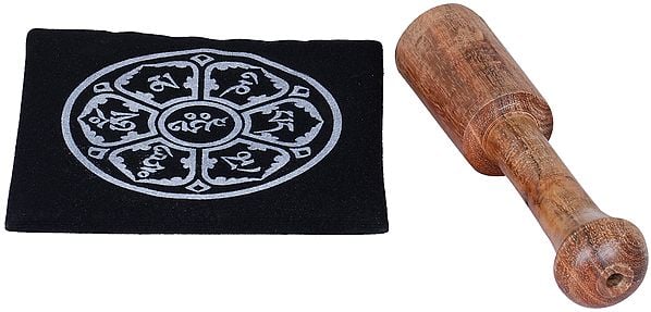 Brass Ashtamangala Singing Bowl (Height:5.5 cm) Entryway Setting