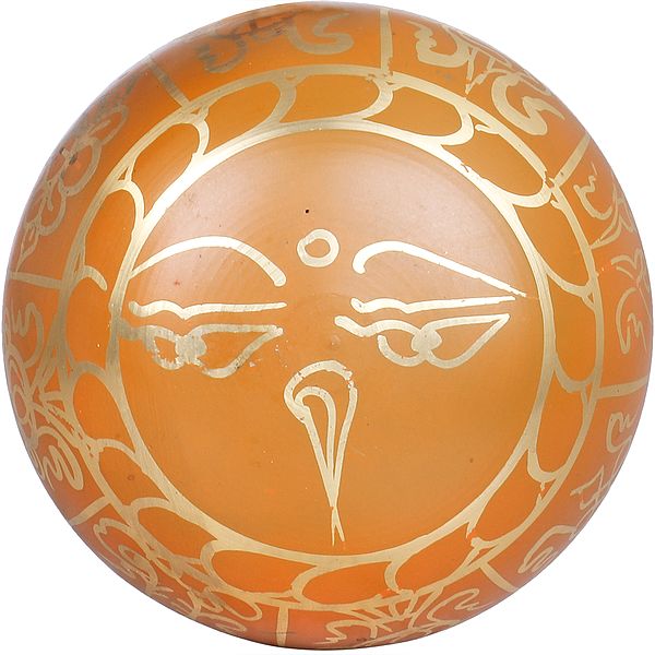 Brass Tibetan Buddhist Auspicious Singing Bowl (Height: 5 cm)