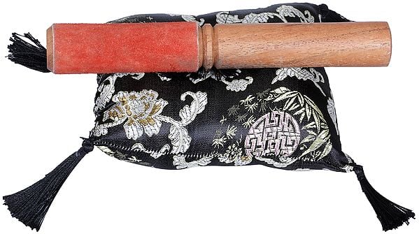 Brass Tibetan Buddhist Black Singing Bowl (Height: 7.5 cm) Study Setting