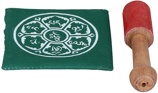 Brass Tibetan Buddhist Lotus Singing Bowl (Height: 4 cm)