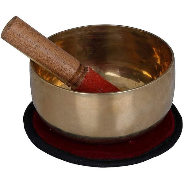 Brass Tibetan Buddhist Singing Bowl (Height: 7.5 cm) Mandir Setting