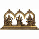 Brass Lakshmi Maa Ganesha, and Saraswati Maa with frame (Height: 8 inches)