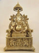 AONA Brass Superfine Large King Ganesha with Gaja Lakshmi Carved in Pedestal Sculpture