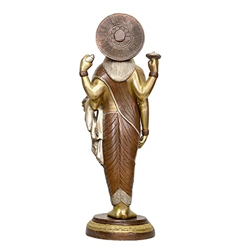 Brass Dhanvantri The Physician of Gods (Height 20 Inches) Entryway Setting