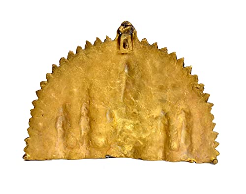 Brass goddess Mahisasur mardini Wall Hanging (Height - 7 inches) Study Setting