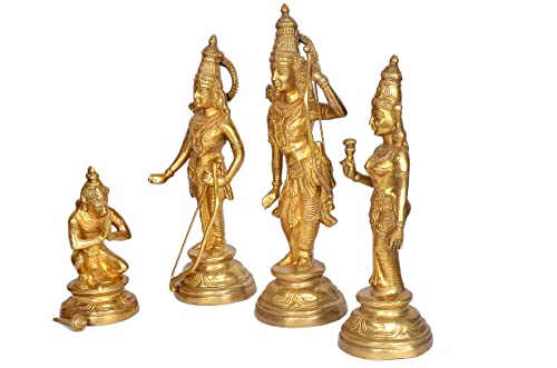 Brass Ram Darbar Indian Art Statue (Height 16 Inches)