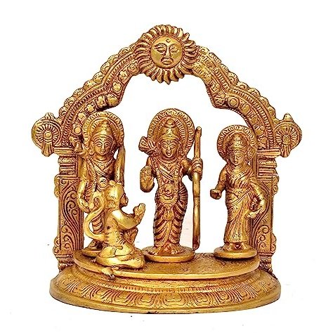 Brass Ram Darbar Statue (Height : 7.5 inches) Craft Detail