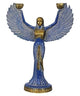 Brass Egyptian Goddess ISIS with Candle Holder Blue (12 inch)