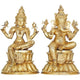Brass Ganesha Lakshmi Idol (Height 14 Inch)