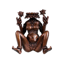 PURE COPPER LAJJA GAURI IDOL TRADITONAL SHAKTI FORM 4 INCHES