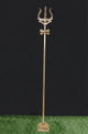 Brass Large Size Shiva''s Trishul (Trident) with Stand (Height: 72 Inches)