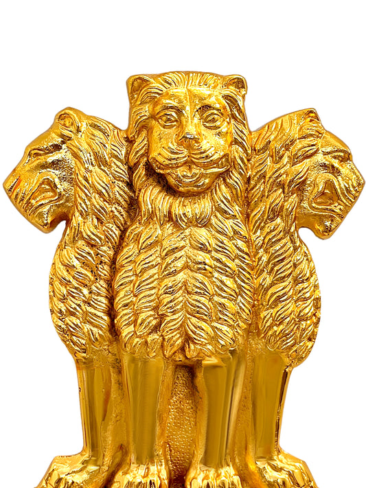 AONA Metal Ashoka Stambh Wall Hanging Big Emblem