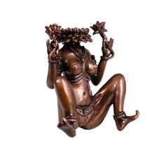 PURE COPPER LAJJA GAURI IDOL TRADITONAL SHAKTI FORM 4 INCHES