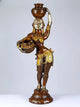 Brass Large Size Lady Carrying Milk Pots Statue (Height: 44 Inches)