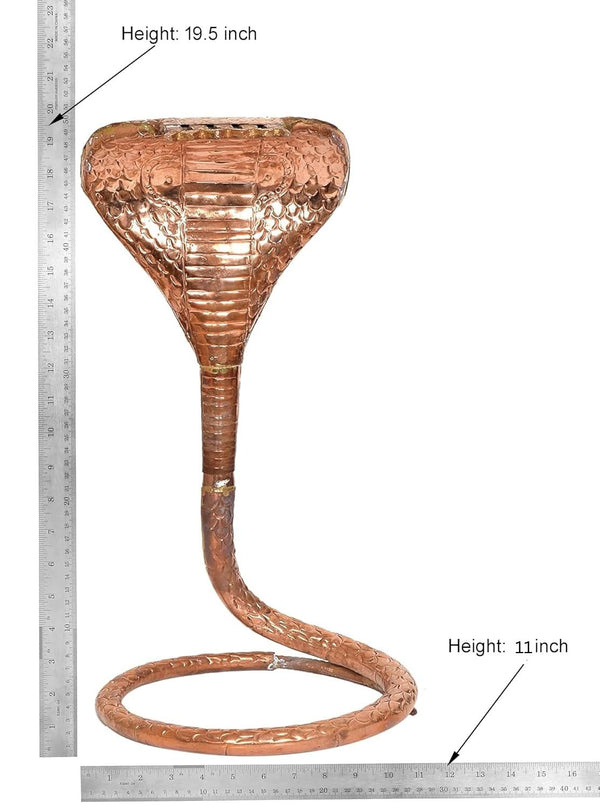 Copper Naag for Shivling Idol (Height : 19.5 Inch) Entryway Setting