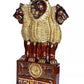 Large Brass National Emblem of India | Suitable for Standing Display and Wall Mounting red and gold 34 inches