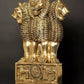 Large Brass National Emblem of India | Versatile for Standing and Wall Hanging Display 34 inches