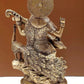 Goddess Saraswati in Her Majestic Stance in Brass - 15 Inches