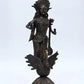 Goddess Saraswati Standing on Swan | Tribal Brass Statue - 14 Inch