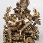 Four-Armed Saraswati Playing Veena in Brass | Handmade | Height 43 cm