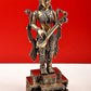 Brass Handmade Standing Devi Saraswati, 14 inches.