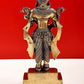 Brass Handmade Standing Devi Saraswati, 14 inches.