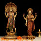 Resin Standing Vishnu Lakshmi Idol with  Marble Design 3 kg