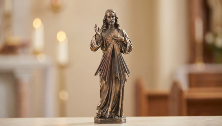 Polyresin Jesus Statuary (Height: 8.5 Inches)