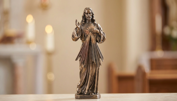Polyresin Jesus Statuary (Height: 8.5 Inches)