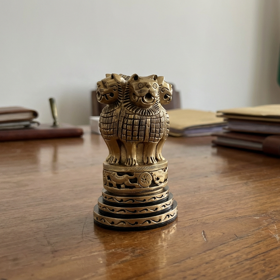 AONA Wooden Ashoka Stambh Emblem Memento