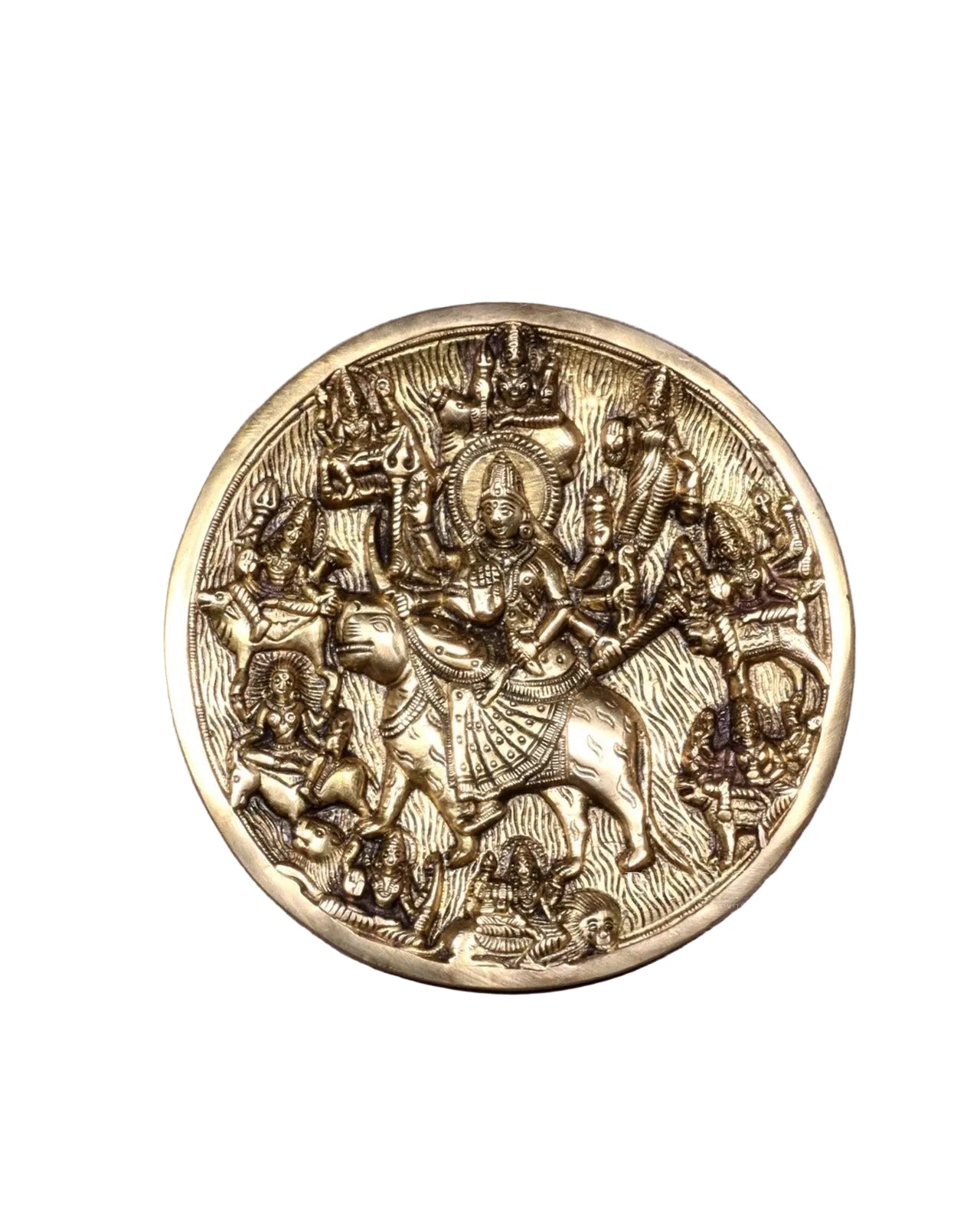 AONA Brass Navadurga Wall Hanging- 9 Forms of Maa Durga