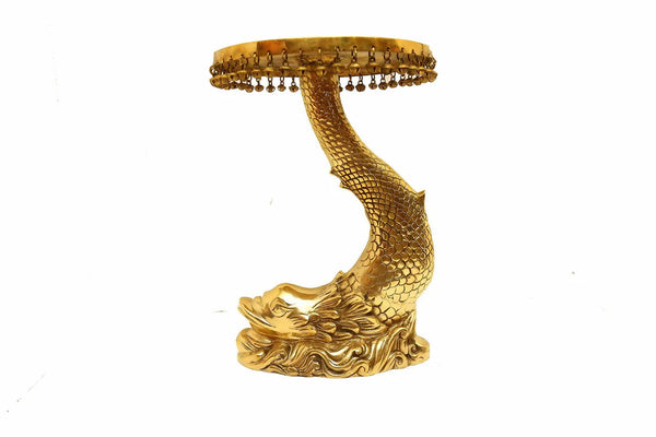 Brass Fish Stand | Height - 20 inch Mandir Setting