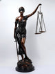 AONA Brass Colossal Justice Lady with Scale and Sword in Hands statue