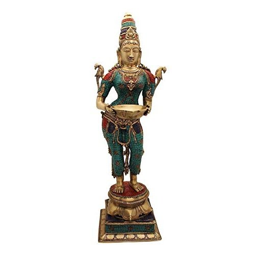 Maa Deeplaxmi Decorative Idol - (Brass, Height 32")