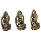 Buddha Mudras(5 Hand Positions of The Buddha) Brass Set Handicraft Small Art (Height: 4.32 CM) (Pack of 5)