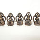 Buddha Mudras(5 Hand Positions of The Buddha) Brass Set Handicraft Small Art (Height: 4.32 CM) (Pack of 5)