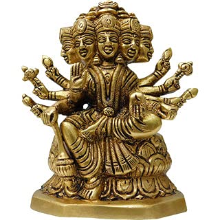 Brass Gayatri Mata Statue (Height : 5 Inch) Entryway Setting