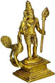 Kartikeya with Peacock Brass Idol Height 4.5 inches