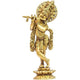 Lord Krishna Decorative Idol - (Brass, Height 12")