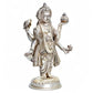 Dhanvantari The Physician of The Gods Holding The Vase of Immortality and Herbs Brass Statue Height 10.3 Inches Colour Silver