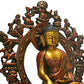 Buddha Tibetan Bhumi sparsha Meditating Brass Statue (Height 11 inches)