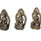 Buddha Mudras(5 Hand Positions of The Buddha) Brass Set Handicraft Small Art (Height: 4.32 CM) (Pack of 5)