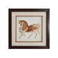 Wooden Art Work Running Horse Frame Wall Decor 8 x 8 Inch